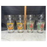 4 Coca-Cola Christmas glasses