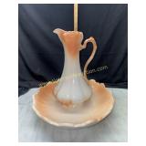 Vintage ceramic pitcher and basin