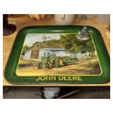 John Deere metal tray and pocket watch stand