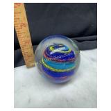 Multi color swirl paperweight
