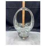 Murano style art glass basket