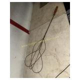 Primitive rug beater red wood handle