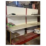 Vintage 2 piece metal shelving unit from grocery