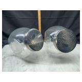 Pair of vintage style mason candy jars