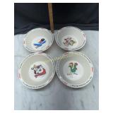 Set of kelloggs cereal bowls