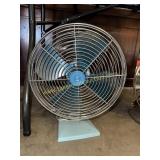 Vintage Superior 3 speed aqua blue electric fan