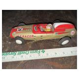 Vintage Japan jet racer tin litho toy friction