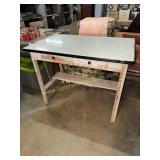 Enamel top kitchen bakers table