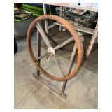 Iron Swivel pulley on folding stand