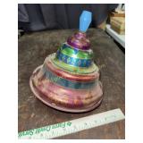 Vintage Ohio Art Co tin spinning top toy