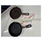 2 small cast iron skillets