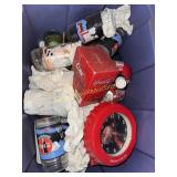 Coca-Cola glasses, clocks and bottles/cans
