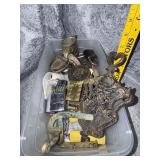 Box of miscellaneous metal collectibles