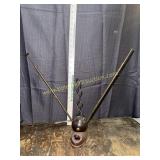 Vintage atomic age rabbit ears TV antenna
