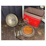 Vintage searchlight and reflector