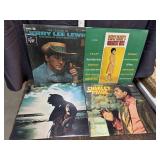 4 country/western vinyl records- patsy cline,