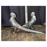 Pair of Vintage cast metal pheasants