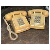 2 vintage touchtone telephones