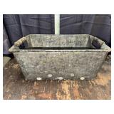 Industrial galvanized metal bin