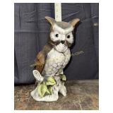 Vintage porcelain owl statue