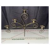 Metal art candelabra
