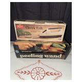 Electric knife and peeling wand