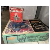 Coleman camp stove and sterno stove