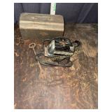 Vintage craftsman power tool in cool metal box