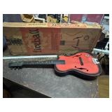 Vintage Sears Fireball guitar with original box