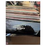 Box of vinyl records- blue grass, country western