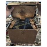 Case of old Victrola records