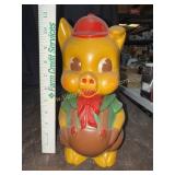1950s Ideal plastic Porky Pig coin bank