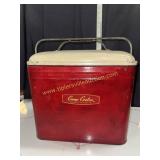 Vintage metal kwik-way camp cooler