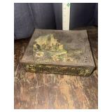 Italian lithograph tin candy box