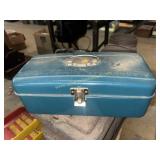 Blue metal tool box