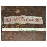 Vintage tin lithograph toy airplane wing of