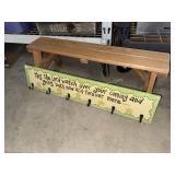 Hanging coat rack and free standing shelf (needs