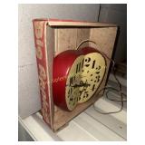 Vintage Ingram electric Big Apple wall clock in