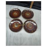4 vintage Bavaria demitasse saucers featuring