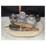 Vintage kitchen molds, mini butter mold and