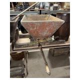Primitive hand crank fruit press with medium