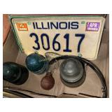 Vintage auto tags and insulators