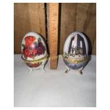 Porcelain egg trinket boxes- Turkish martyrs