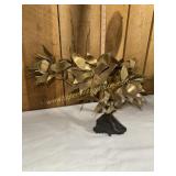 Mid century brass floral sculpture