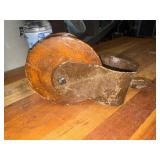 Early blacksmith made pulley