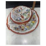 Vintage Japanese geisha dishes