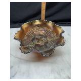 Fenton grape and cable carnival footed ruffle