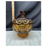 Amber moon and stars large candy dish- lid has