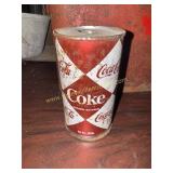 Vintage Coca-Cola diamond harlequin pull top can
