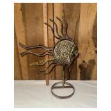 Hand crafted metal art angel fish